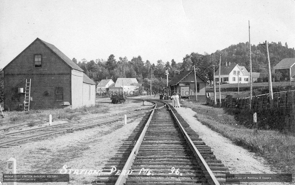 Postcard: Station, Peru, Maine